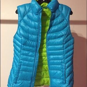 Aqua down feather vest